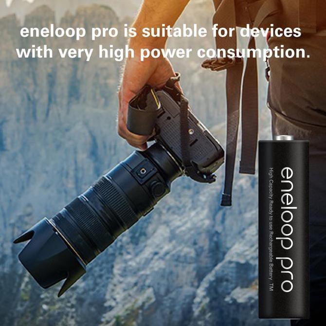 Hradpix- Panasonic Eneloop Pro Baterai Rechargeable Aa 4Pc Battery Eneloop Pro Aa 2550Mah