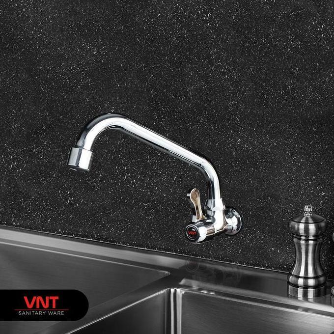 Airpro- Vnt Keran Cuci Piring Kuningan Leher Bebek Kran Air Dapur Tembok