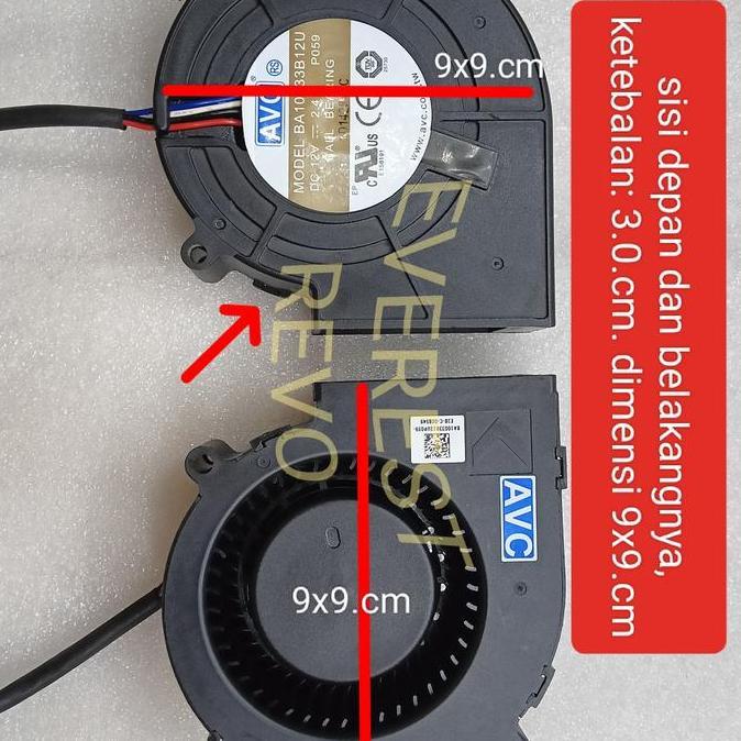 Powerx- Fan Dc Blower V 9 X 9.Cm/ Kipas Dc Keong 9 X 9 Cm/ Blower Keong