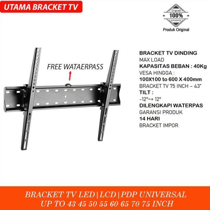 BRACKET TV 65 INCH/ BRACKET LED TV/BRACKET LCD TV/BRAKET DINDING/BRACKET TV 32" - 65" INCH