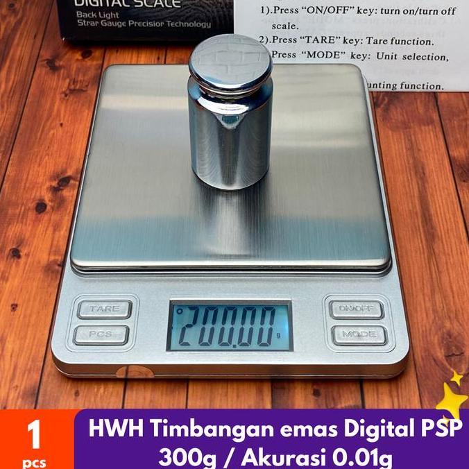 HWH Timbangan emas Digital PSP 300g / Akurasi 0.01g LUIS