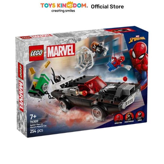 LEGO MARVEL SPIDERMAN VS VENOM MUSCLE CAR SET 254 PCS 76309 - HITAM