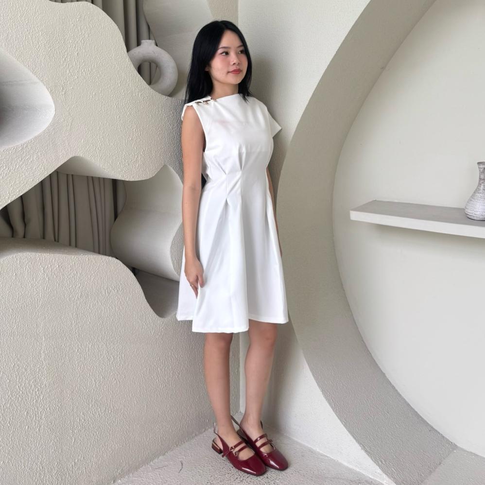 BESTPROMO 88 / 88 BUTTON SHOULDER DRESS | DAYBYDATE | MIDI DRESS DRESS MIDI DRESS MIDI WANITA DRESS 