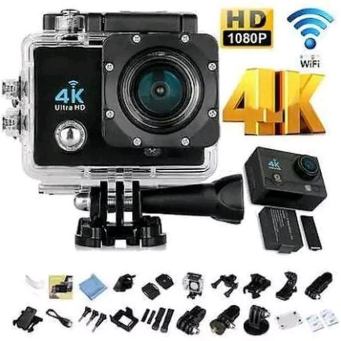 KOGAN ACTION CAMERA 4K ULTRA HD WITH WIFI / KAMERA VLOGGER WATERPROOF ANTI AIR 4K 30 FPS FOTO LCD OR