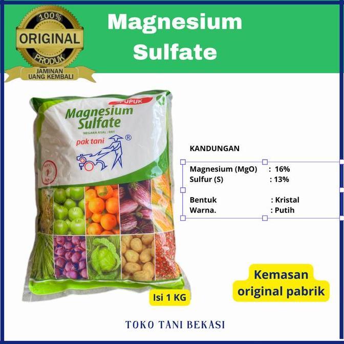 Ground- Pupuk Magnesium Sulfate Kemasan Pak Tani Mgso4 Garam Inggris