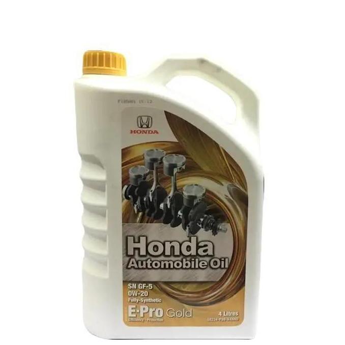 Honda E-Pro Gold Sn 0W-20 4 Liter Automobile Oil Pelumas Mesin Mobil Full Synthetic Original