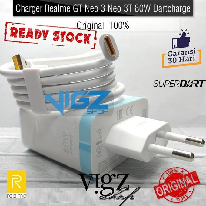 Charger Realme GT Neo 3 GT Neo 3T 80W Dartcharge Original 100% Terlaris