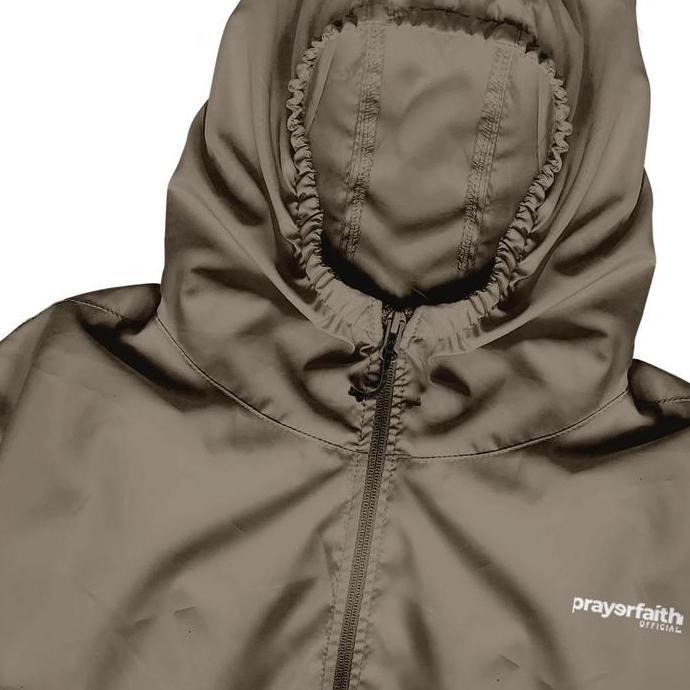 (BEST SELLER) PRAYERFAITH - Jacket Parasut Pria Waterproof Hoodie Jumbo Outdoor Keren