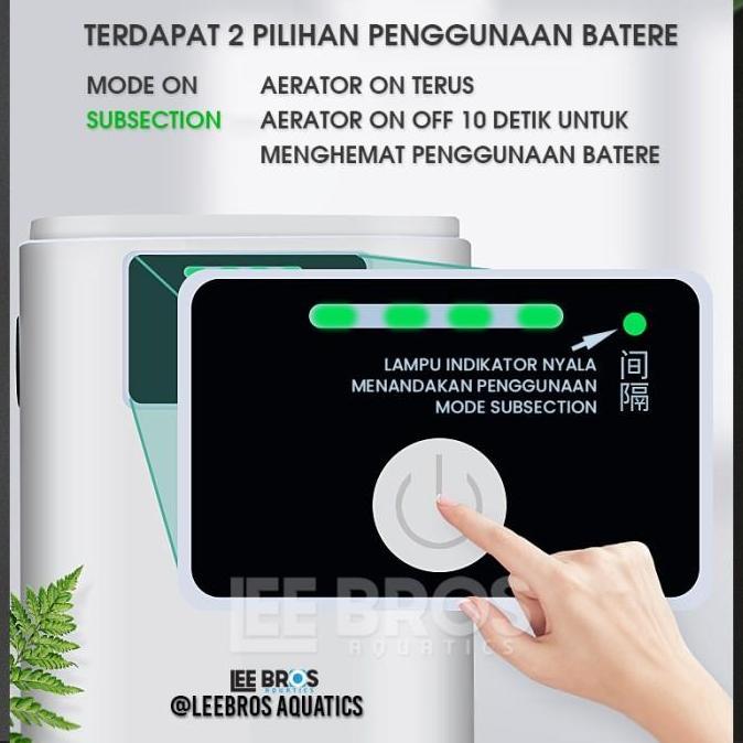 Fishbou- Aerator Ac Dc Silent / Aerator Ac Dc 1 Satu 2 Dua Lobang Charge Cas