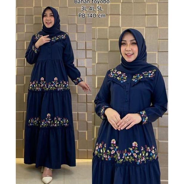 Promo Baju Gamis Wanita Dewasa Terbaru Bahan Bagus Adem Dan Mantap Bordir Katun