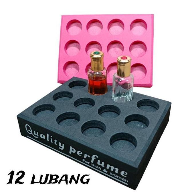 tatakan botol Tola 12ml , terbuat dari karet spon berkualitas Hitam Merah