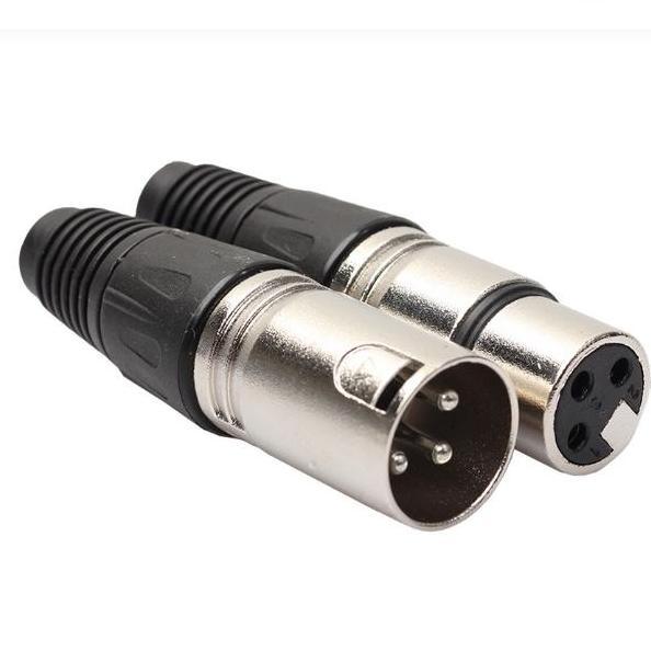DR228 >> JACK CANON XLR SEPASANG MERK LIDGE FEMALE + MALE (COWOK +CEWEK)