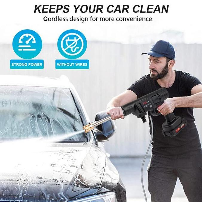 Jld Jet Cleaner Cuci Motor J2021 Steam Cordless Jld 36V Jet Cleaner Tekanan Tinggi 2 Baterai Pressur