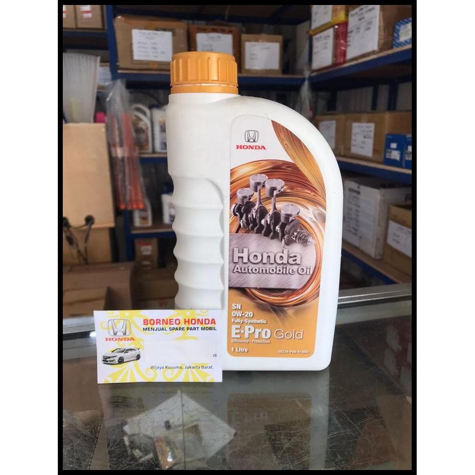 TERLARIS OLI MESIN SN 0W-20 OIL E-PRO GOLD FULL SYNTHETIC ASLI HONDA. MOBIL JAZZ, CITY, MOBILIO, BRI