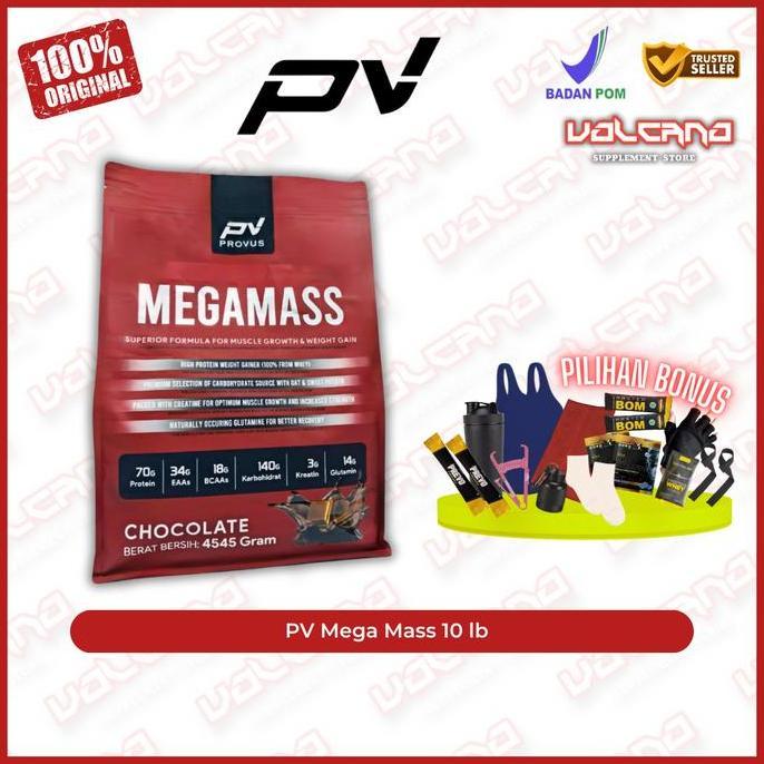 Provus Mega Mass 10 lb 4545 gr PV gain gainer Halal BPOM