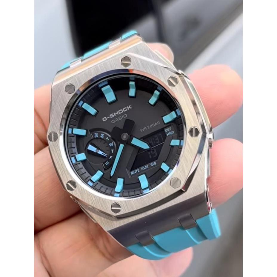 g-shock ga-2100 custom oak rubber original