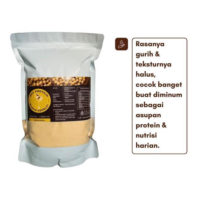 Soy Protein 1 Kg Susu Kedelai Bubuk Suplemen Tinggi Protein
