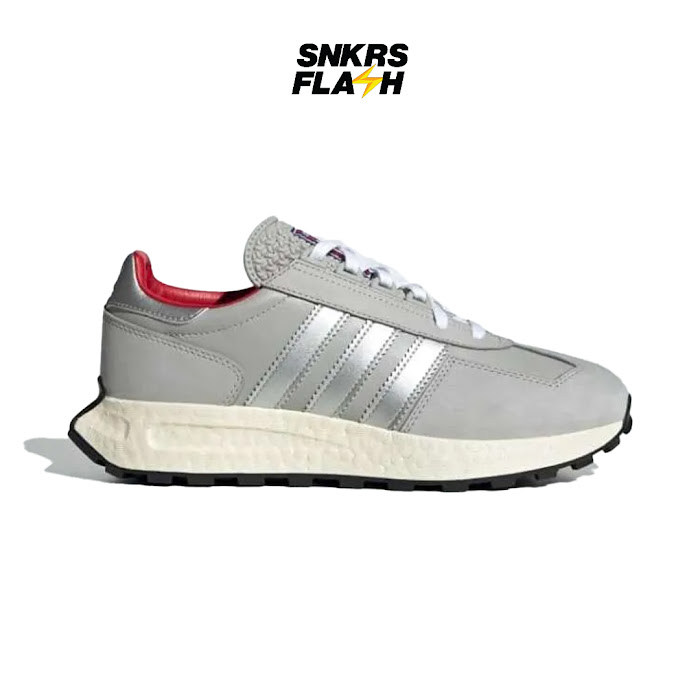 ADIDAS Retropy E5 Grey Silver White Sepatu Sneakers Unisex - HQ6759 - Size 39.3