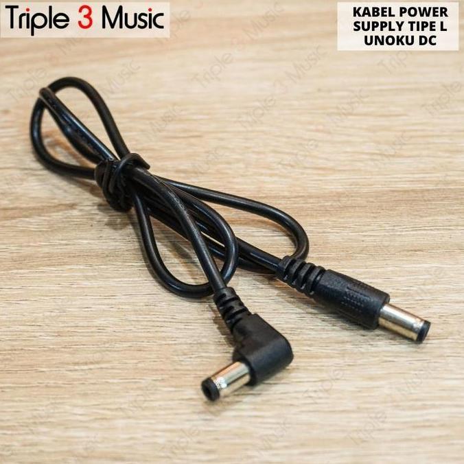 Ofwc- Kabel Power Supply Tipe L Adaptor Efek Gitar Unoku Dc Kualitas Impor