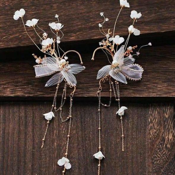 Gogopix- [Sepasang] Earcuff Gold Pita Butterfly - Headpiece Hiasan Telinga - Jepit Bentuk Kupu - Kup
