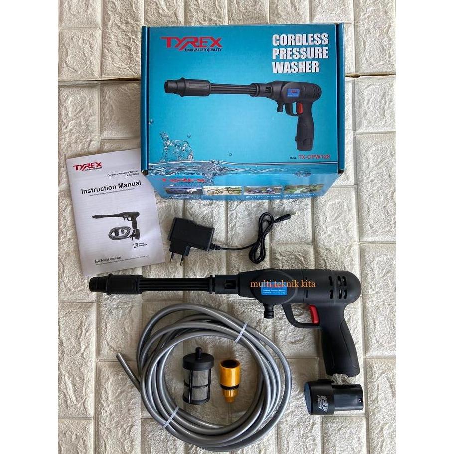 Tyrex Cordless Jet Cleaner Mesin Steam Cuci Mobil Motor Ac Baterai 12V