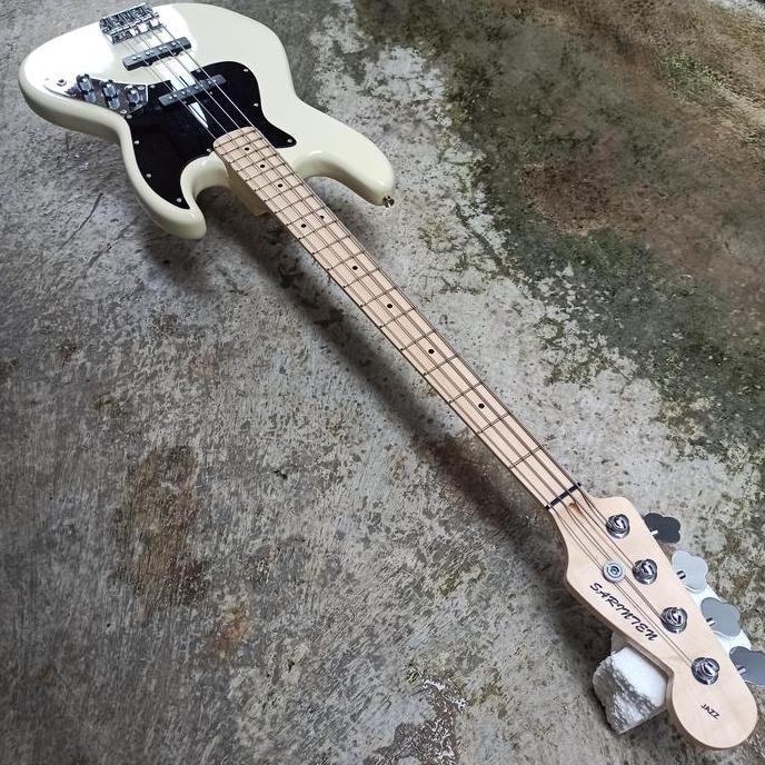 Murah Bass SARINTEN JAZZ BASS 4 Cream mahoghany maple bukan fender jazzbass Non COD