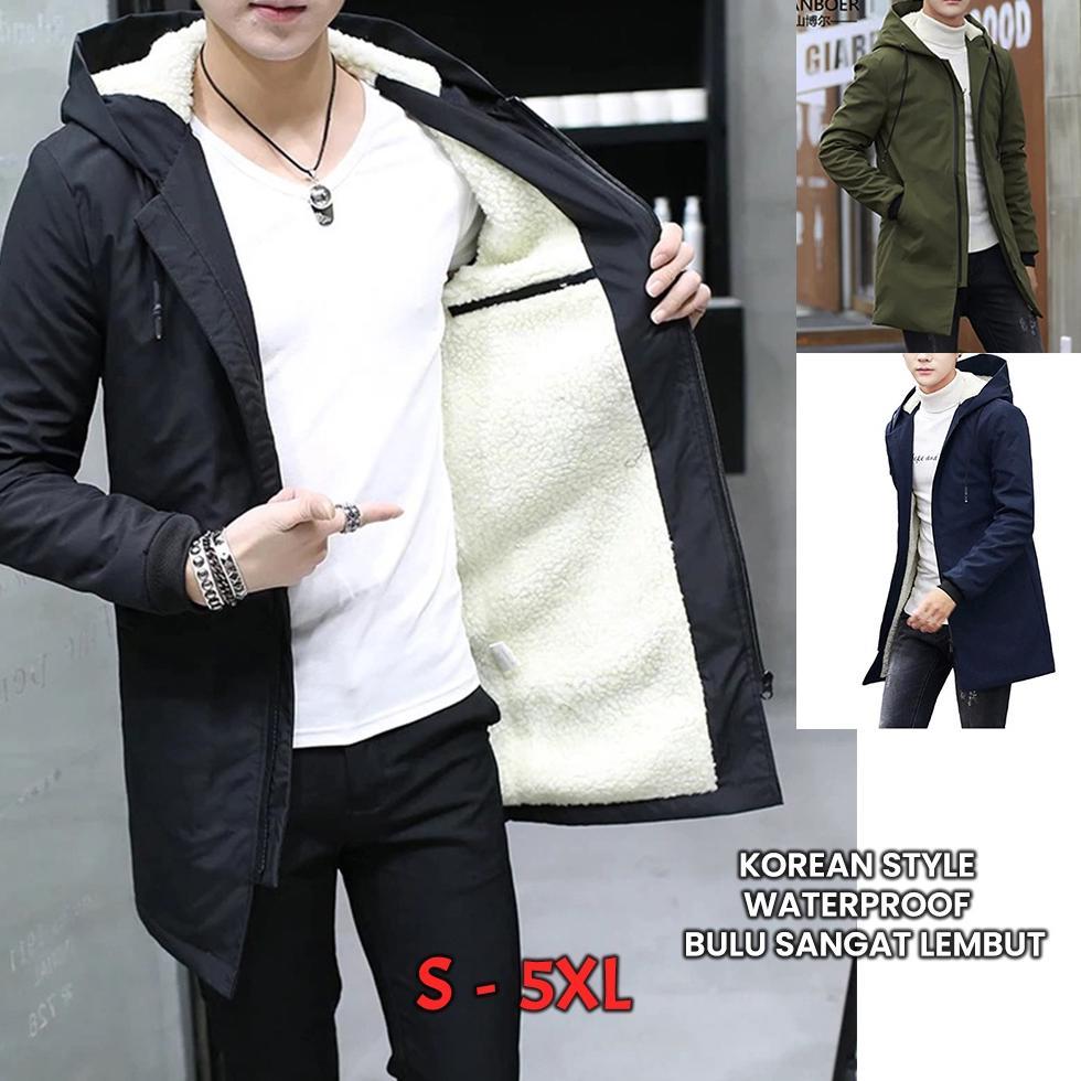 BEST SELLER SKM JAKET PRIA CASUAL KEKINIAN SHERPA / JAKET PRIA KOREAN STYLE / JAKET SHERPA / LONG CO