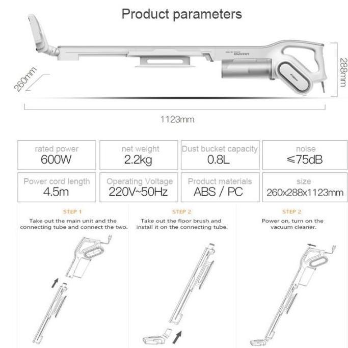 Deerma DX700 2-In-1 Handheld Vacuum Cleaner home penyedot debu | Deerma DX700S | Vacum Cleaner Deerm