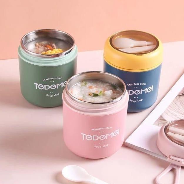 Thebest- TEDEMEI 304 Stainless Steel Soup & thermos soup cup 530ml