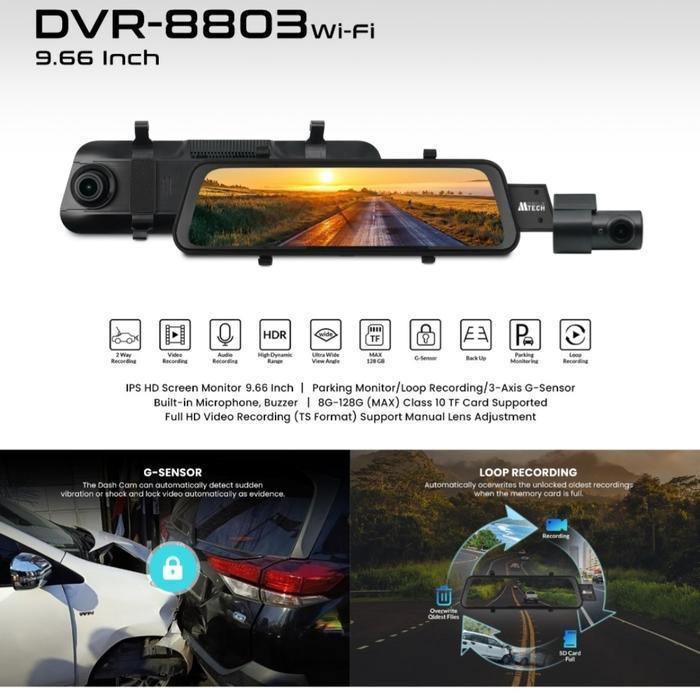Dvr Spion Mtech Dvr 8803 Dvr Dashcam Spion Mobiletech Support Wifi Original Dan Terpercaya