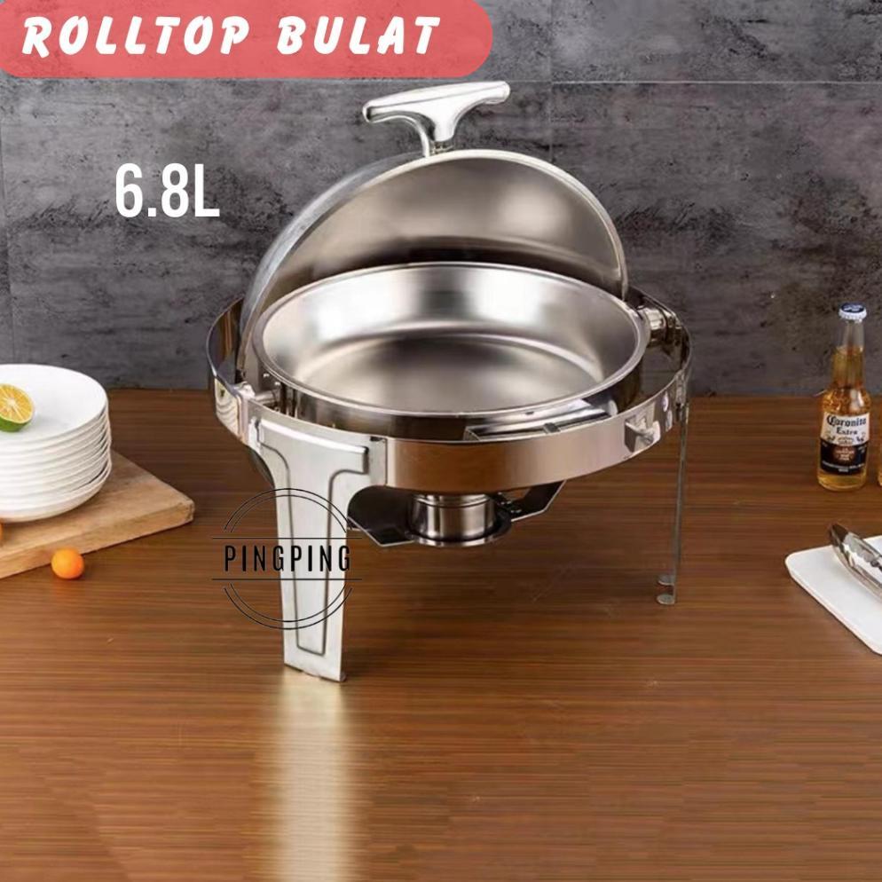 Ready / / Bayar DitempatRollTop Bulat Prasmanan / RollTop Segi Oval Stainlees Steel/prasmanan set st