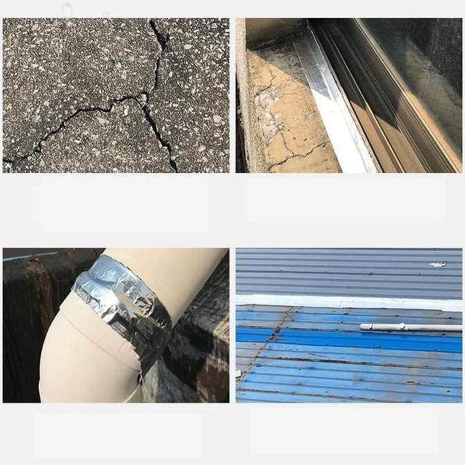 Qnqx- Lakban Anti Bocor Alumunium Foil Tape Tahan Panas - Lem Atap Bocor