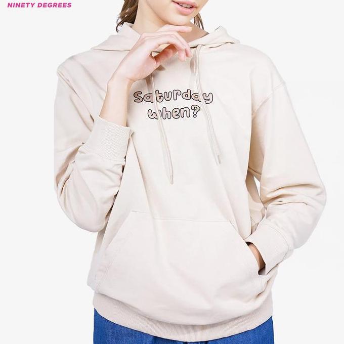 Ghina Cream Sweater Hoodie 34399D1CM - Ninety Degrees