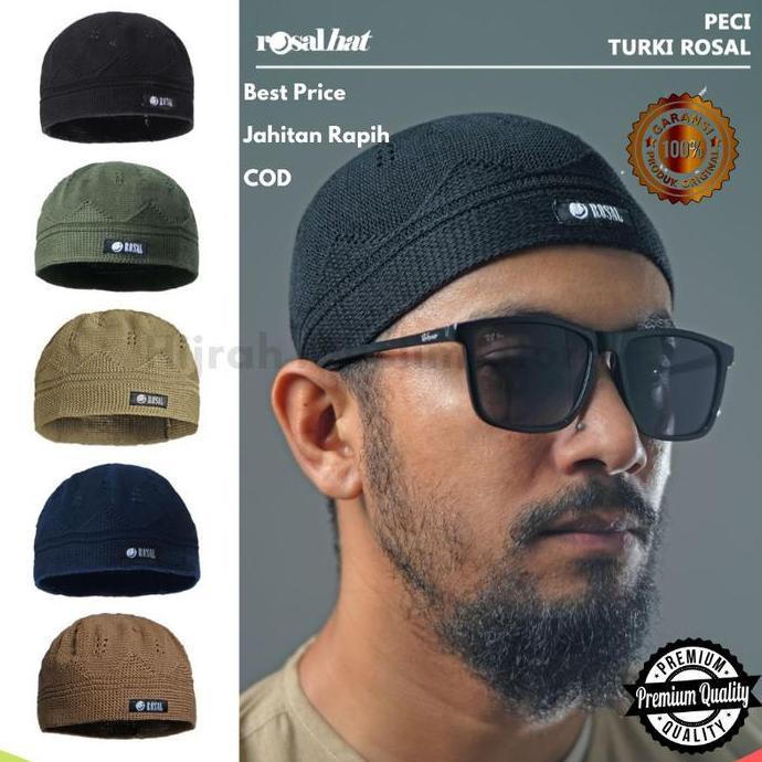 Peci Turki - Peci Rajut Turki Rosal - Peci solat/sholat/shalat