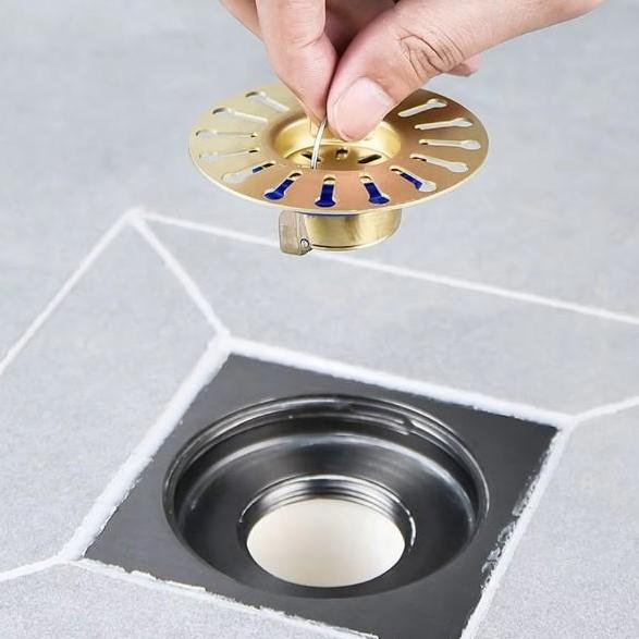 Whsxy- Floor Drain Penutup Lubang Saluran Air Kamar Mandi Wastafel Otomatis