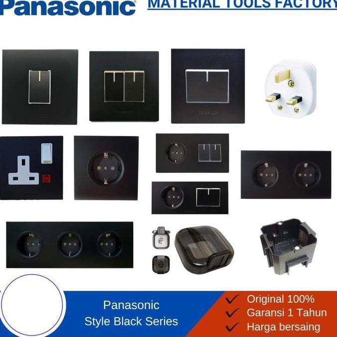 bayugetroas - saklar - stop kontak - saklar lampu - saklar panasonic black style e - saklar lampu pa
