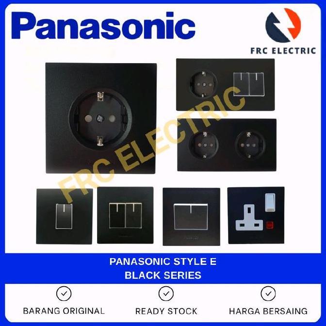bayugetroas - saklar panasonic hitam style black series - saklar listrik style panasonic - sakelar l