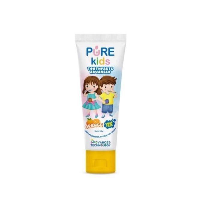 Bybyzx- Pure Kids Toothpaste Advanced With Fluoride & Xylitol 50 Gr Odol Anak