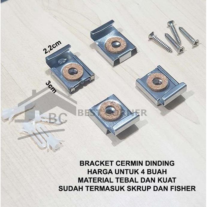 Whsxy- Bracket Cermin Dinding / Bracket Kaca Tempel Tembok