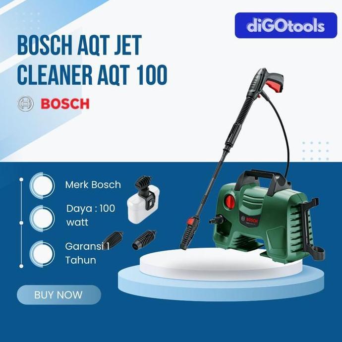 Bosch Jet Cleaner Aqt100 - Mesin Cuci Mobil - Mesin Cuci Kendaraan - Mesin Cuci Karpet Lumut Ac Moto
