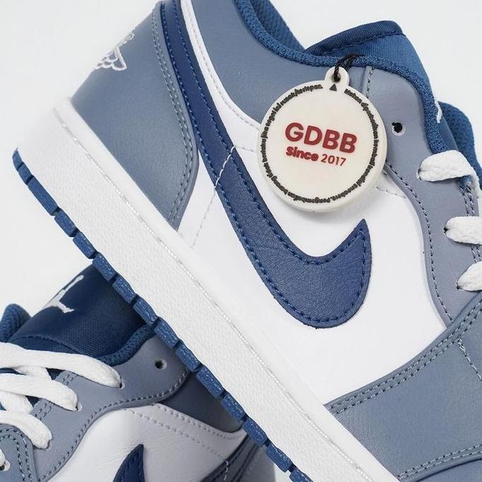 Sale Sepatu Air Jordan 1 Low Ashen Slate Steel Blue Navy Authentic