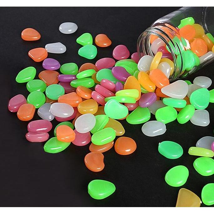 Gardenwill Batu Hias Fosfor Gelap Nyala Glow In Dark Hiasan Tanaman Dan Aquarium