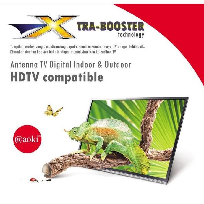 (Allthebest) Antena Aoki At-5000/ h Antena TV Digital Analog Antena Luar /