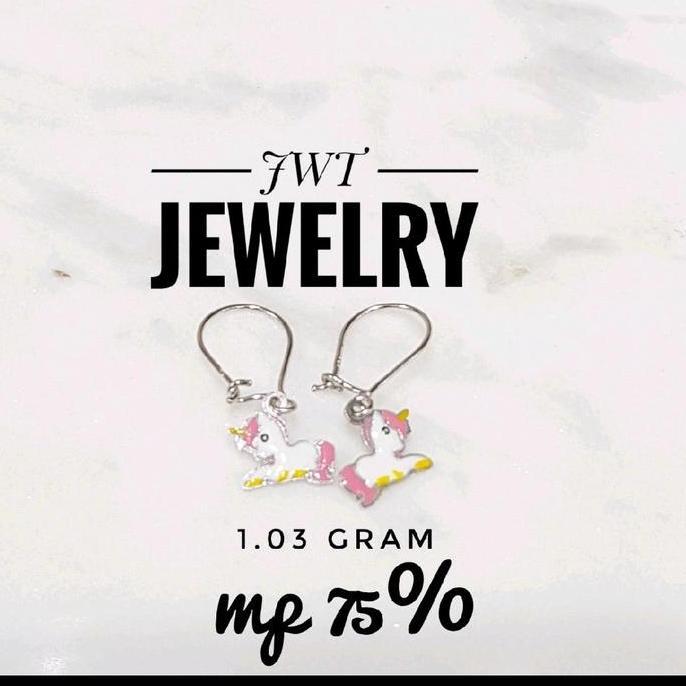 GIWANG ANTING ANAK ANAK EMAS KUDA LITTLE PONY Terlaris