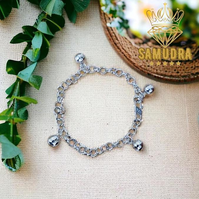 gelang kaki anak model lonceng perak/silver925 Terlaris