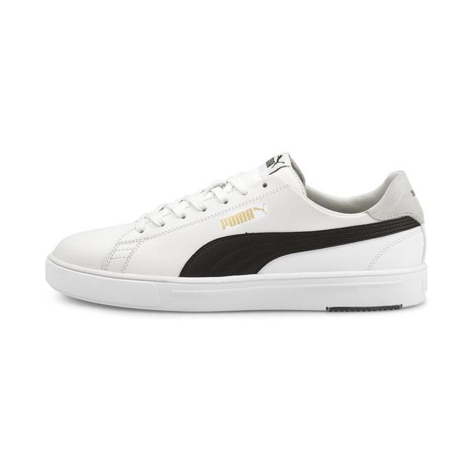 Kakikaki- [Hot Product] Puma Sepatu Trainer Serve Pro Lite White-Black-Team Gold