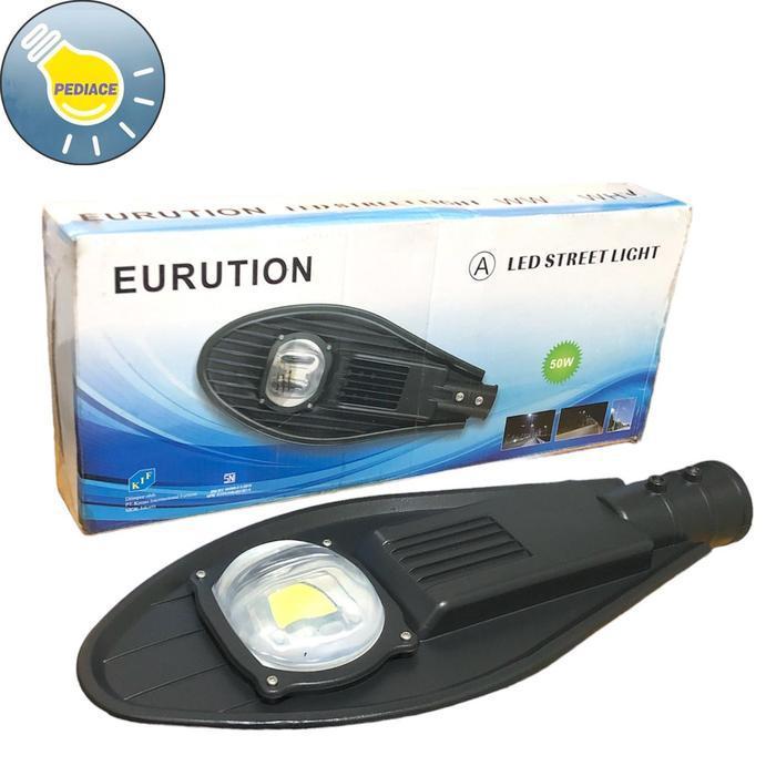Lampu Jalan Cobra LED 50W EURUTION Lampu PJU Kobra Cahaya Putih SNI