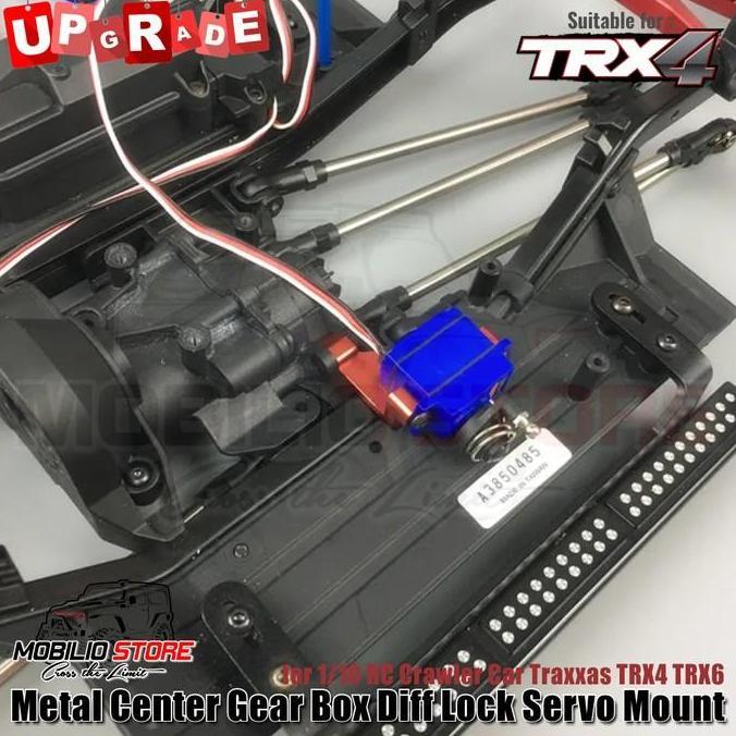 Metal Center Gear Box Diff Lock Servo Mount For Rc Traxxas Trx4 Trx6