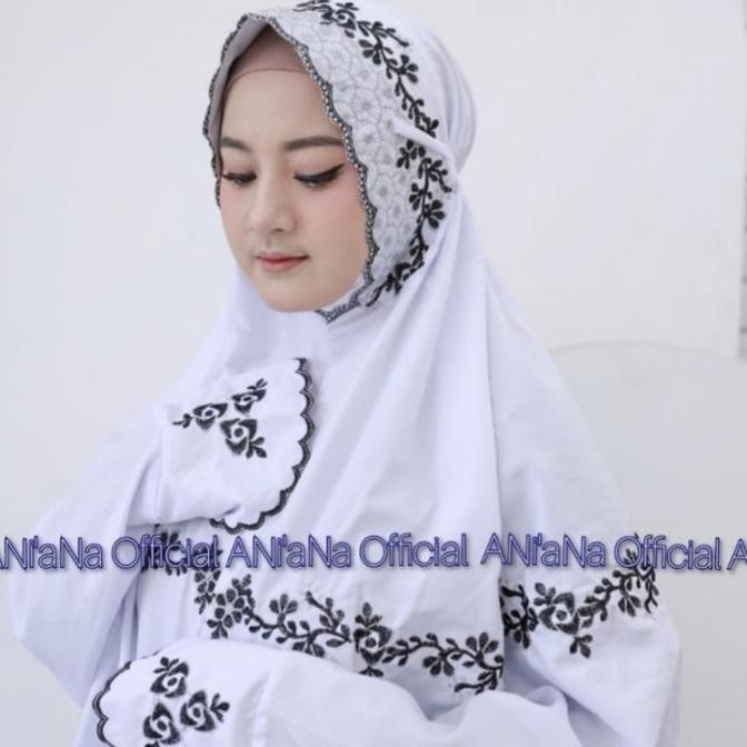 Otwkirim- Mukena Ped Jumbo Lajuran Bordir Kudus Asli Terbaru