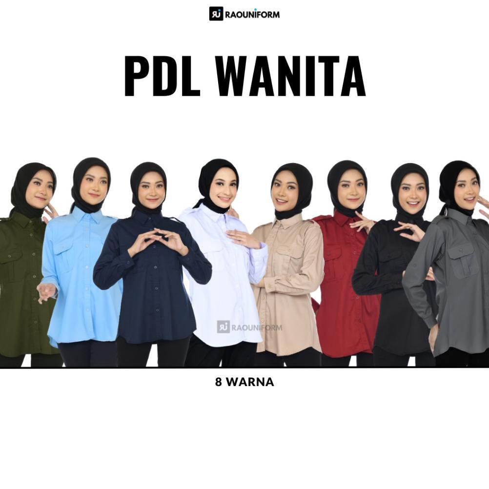 ORIGINAL KEMEJA PDL WANITA/SERAGAM KERJA PEREMPUAN/KEMEJA WANITA PDL PDH/PDL CUSTOM BORDIR/PDL WANIT